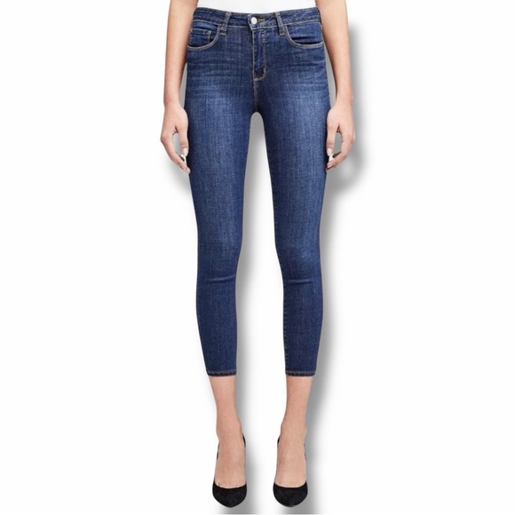 NWT L’AGENCE ‘Margot’ High-Rise Skinny Jeans in “Prime Blue Vintage” Size 24